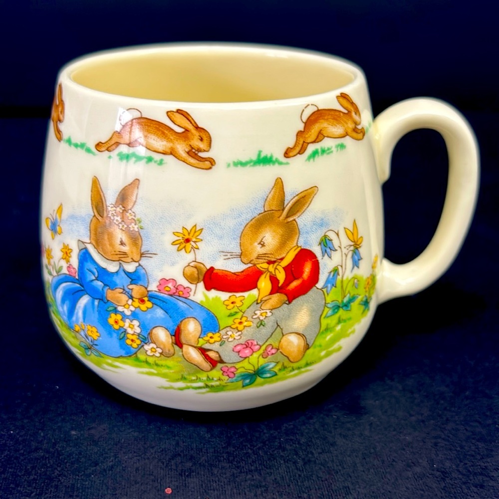 Vintage  3 x 3 Royal Doulton “Bunnykins” fine bone china child’s mug